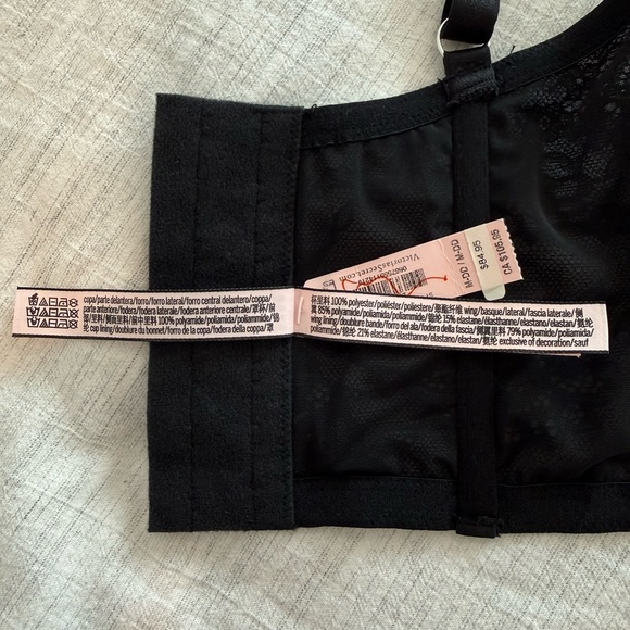 NWT Victoria's Secret Dream Angel Black Lace Corset Bra Top M-DD - Picture 6 of 7